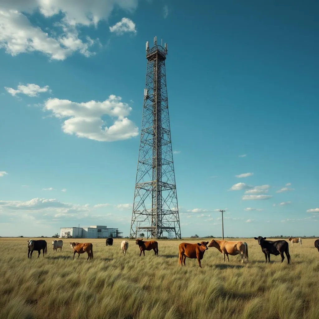 Antena 5G en zona rural