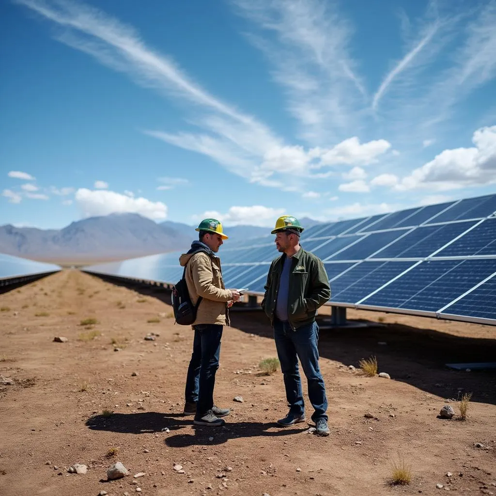 Visita a planta de energía solar