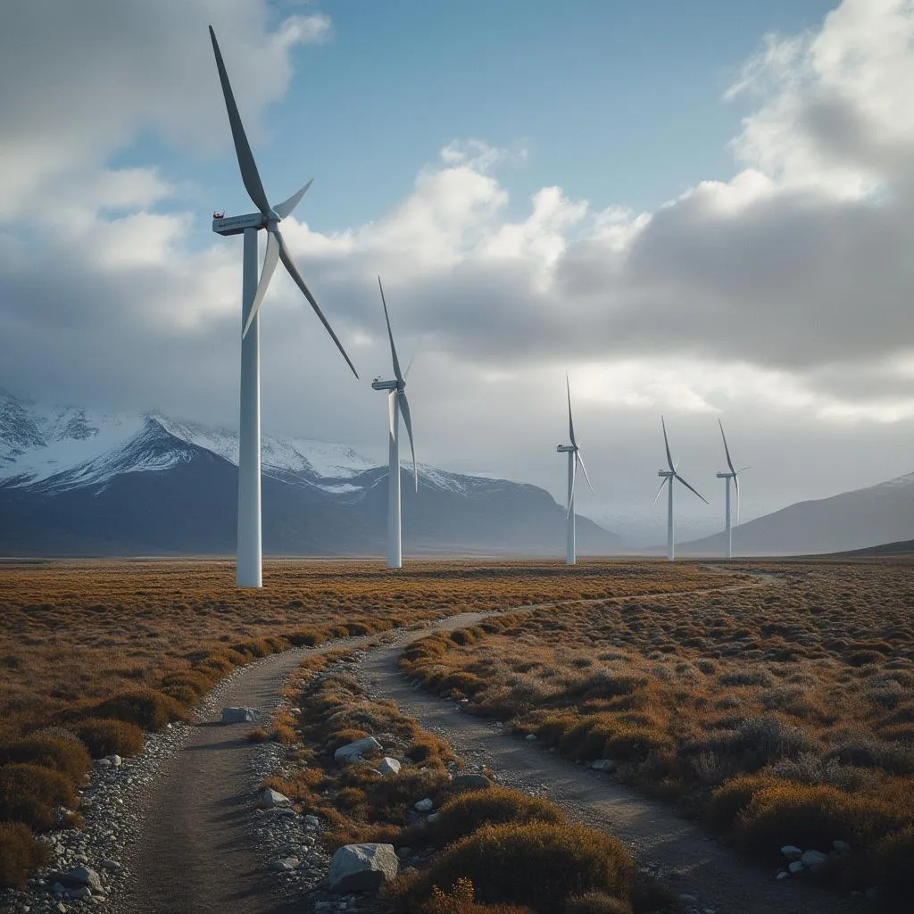 Campo eólico en Patagonia